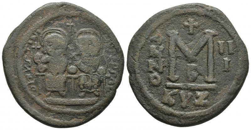 Justin II 565-578 AD, AE follis, Cyzicus Mint, 567/568 AD
DNIVSTNI-...PPSAC..., ...