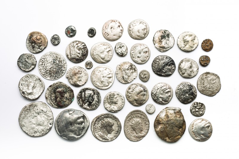 Mixed Ancient Coins Lot - as seen. Set of 39: 6.2 - 26.2mm / 140.7g
