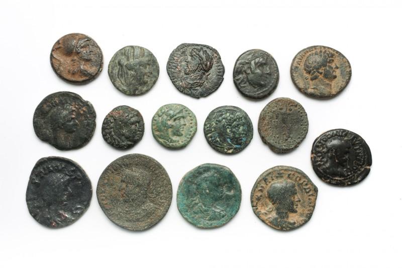 Mixed Ancient Coins Lot - as seen. Set of 15: 17.6 - 29.8mm / 126.3g