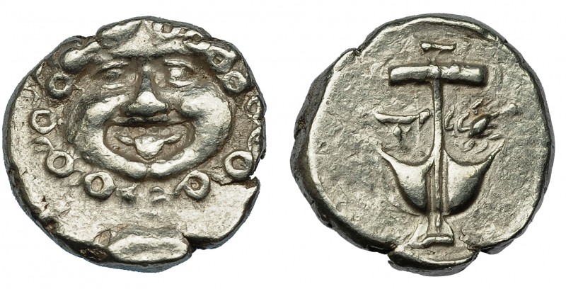 GRECIA ANTIGUA. TRACIA. Apolonia póntica. Dracma (450-400 a.C.). A/ Medusa. R/ A...