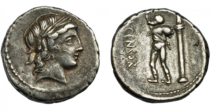 REPÚBLICA ROMANA. MARCIA. Denario. Roma (88 a.C.). Sin marcas de control en anv....