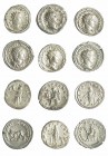 IMPERIO ROMANO. Lote de 6 antoninianos: Caracalla, Filipo I, Treboniano Galo, Gordiano III (3). BC+/MBC+.