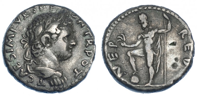 IMPERIO ROMANO. TITO (como césar). Denario. Antioquía (72). A/ Busto laur., drap...