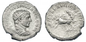 IMPERIO ROMANO. CARACALLA. Antoniniano. Roma (215). R/ Luna conduciendo bueyes a izq.; P M TR P XVIII COS IIII. AR 4,30 g. 23,6 mm. RIC-256 c. BC+/BC-...