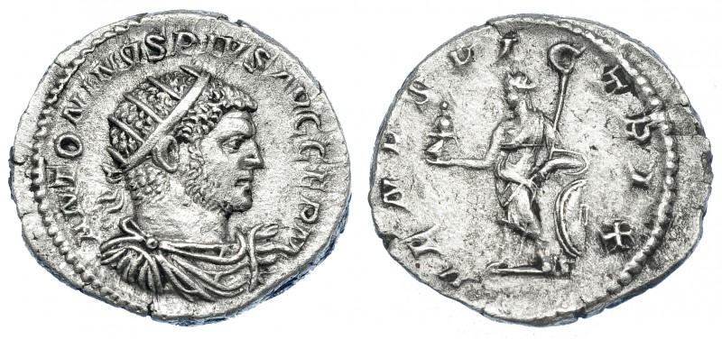 IMPERIO ROMANO. CARACALLA. Antoniniano. Roma (213-217). R/ Venus a izq. sostenie...