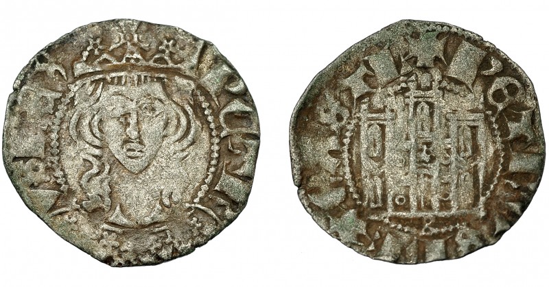 REINOS DE CASTILLA Y LEÓN. PEDRO I. Cornado. Burgos. VE 0,65 g. 18,5 mm. III-395...