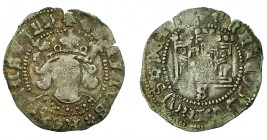 REINOS DE CASTILLA Y LEÓN. ENRIQUE IV. 1/2 cuartillo. Sevilla. VE 1,13 g. 21,5 mm. III-780.2. BMM-1054.2. Vanos de acuñación. BC+.