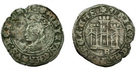 REINOS DE CASTILLA Y LEÓN. ENRIQUE IV. Dinero. Burgos. VE 1,36 g. 22,2 mm. III-783. BMM-987. BC+.
