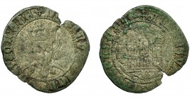 REINOS DE CASTILLA Y LEÓN. ALFONSO DE ÁVILA. Cuartillo. Ávila. VE 2,25 g. 27,2 mm. III-848. BMM-1107. Grieta. BC. Rara.