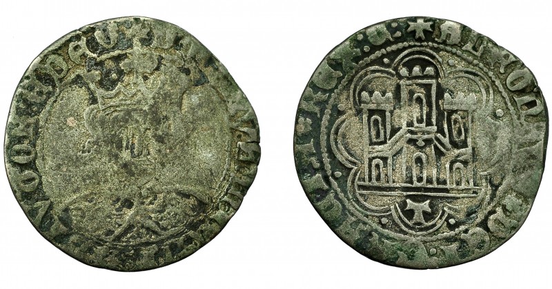REINOS DE CASTILLA Y LEÓN. ALFONSO DE ÁVILA. Cuartillo. Toledo. VE 2,70 g. 26,1 ...