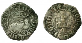 REINOS DE CASTILLA Y LEÓN. ALFONSO DE ÁVILA. 1/2 cuartillo. Marca de ceca M gótica. ¿Medina del Campo? VE 1,42 g. 21,5 mm. III-858. BMM-1123. BC/BC+. ...