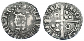 CORONA DE ARAGÓN. JAIME EL JUSTO (1291-1327). Croat. Barcelona. CIVI en tres puntos. AR 2,69 g. 27,7 mm. IV-337. BC+/MBC-.