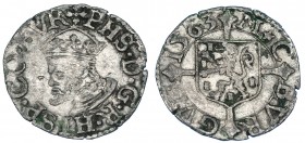 FELIPE II. 1563. Blanco Dole. Vanhoudt tipo 282. MBC/MBC-.