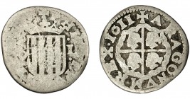 FELIPE III. Real. 1611. Zaragoza. AC-575. BC/RC. Escasa.
