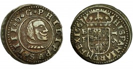 FELIPE IV. 16 maravedís. 1663. Burgos R. AC-440. MBC/MBC+.
