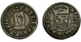 FELIPE IV. 16 maravedís. 1663. Coruña. R. AC-453. MBC/MBC-.