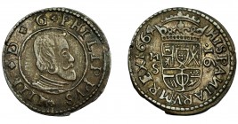 FELIPE IV. 16 maravedís. 1664. Madrid. S. AC-480. MBC.