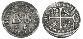 FELIPE IV. 1/2 real. 1633. Segovia. R. AC-624. Grieta. MBC-/MBC.