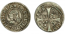 CARLOS II. Croat. 1675. Barcelona. Ley. CAROL. AC-205. MBC-/MBC.