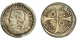 CARLOS II. Croat. 1693. Barcelona. AC-211. BC+/MBC-.