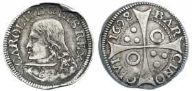 CARLOS II. Croat. 1698. Barcelona. AC-212. Alabeada. MBC.