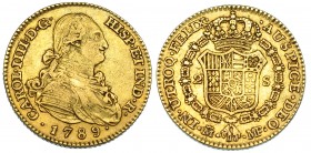 CARLOS IV. 2 escudos. 1789. Madrid. MF. VI-1039. MBC-/MBC.
