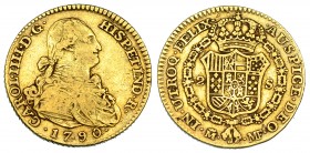 CARLOS IV. 2 escudos. 1790. Madrid. MF. VI-1040. BC+/MBC-.