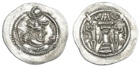 MONEDA EXTRANJERA. Imperio sasánida. Dracma. Peroz (457-483). AR 4,23 g. SES-tipo I. MBC+.