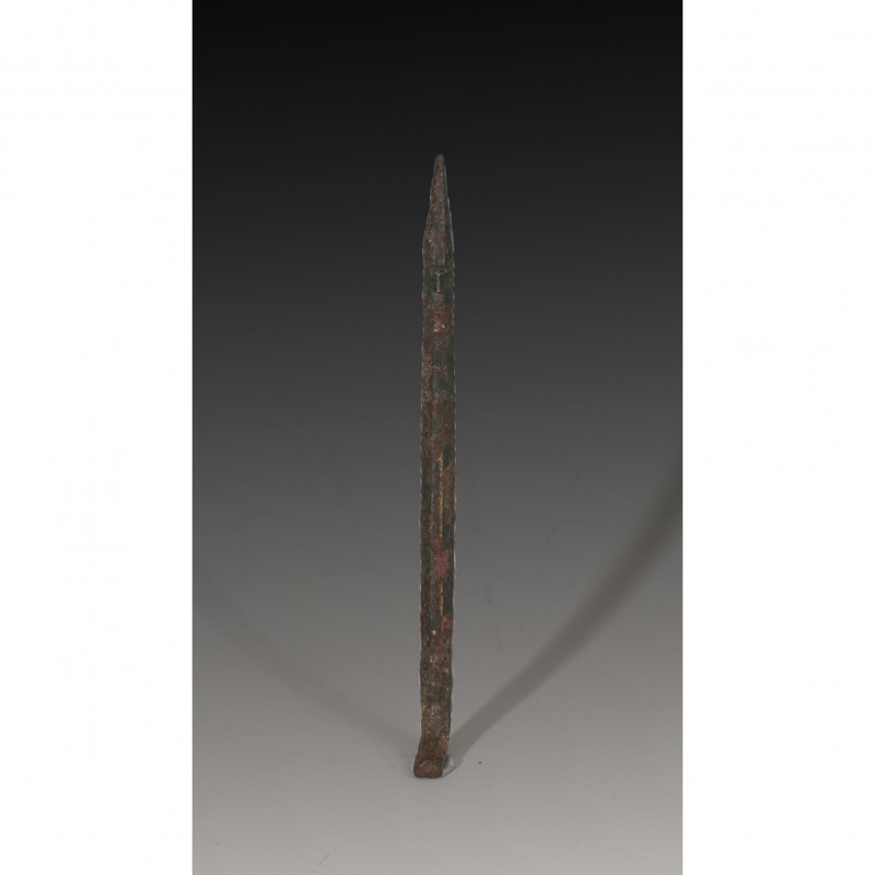 HISPANIA ANTIGUA. Cultura ibérica. Exvoto (VI-II a.C.). Bronce. Longitud 7,5 cm....