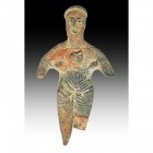 PREHISPÁNICO. Figura femenina (Cultura Colima. II a.C. - III d.C.). Terracota. Altura 11,6 cm. Pegado / restaurado.