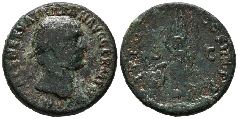 TRAJANO. As. (Ae. 10,98g/27mm). 99-100 d.C. Roma. (RIC 417). MBC-.