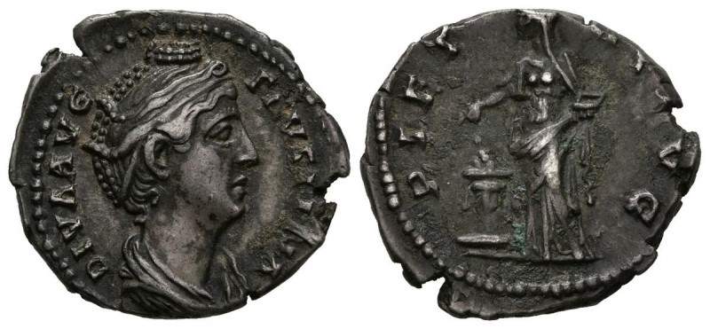 FAUSTINA I. Denario. (Ar. 3,20g/19mm). 141 d.C. (RIC 394). EBC-.