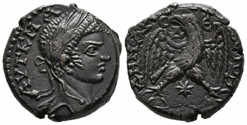 HELIOGABALO. Tetradracma. (Ar. 10,82g/22mm). Antioquía. 218-222 d.C. (McAlee758;...