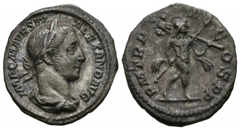 ALEJANDRO SEVERO. Denario. (Ar. 2,28g/19mm). 228 d.C. Roma. Anv: IMP C M AVR SEV...