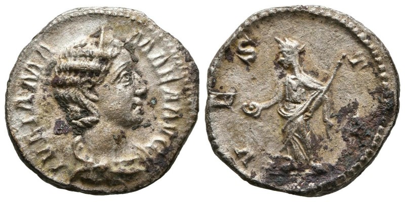 JULIA MAMAEA. Denario. (Ar. 2,95g/19mm). 227 d.C. Roma. Anv: IVLIA MAMAEA AVG. B...