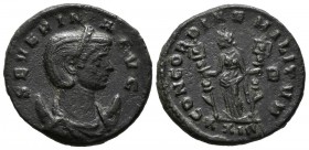 SEVERINA. Antoniniano. (Ae. 3,87g/21mm). 270-275 d.C. Roma. (RIC 4). Anv: SEVERINA AVG. Busto diademado y drapeado de Severina a derecha sobre crecien...