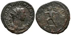 FLORIANO. Antoniniano. (Ae. 3,19g/23mm). 276 d.C. Lugdunum. (RIC 9). Anv: Busto radiado y drapeado de Floriano a derecha, alrededor leyenda: IMP C M A...