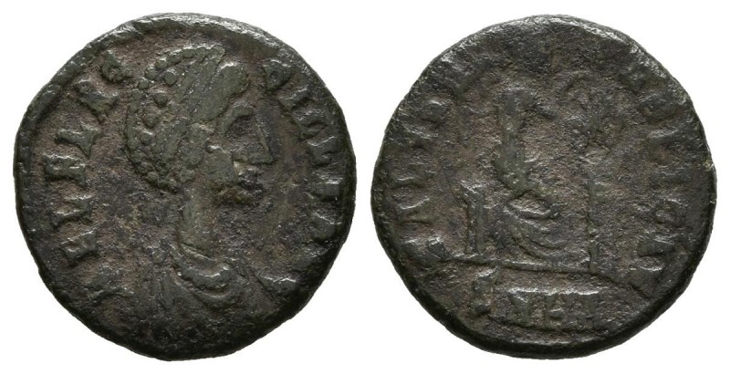 AELIA FLACILLA. Centenional. (Ae. 1,00g/13mm). 378-383 d.C. Heráclea. (RIC 13). ...