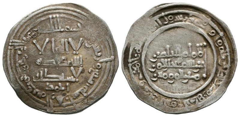 CALIFATO DE CORDOBA. Abd al-Rahman III. Dirham. (Ar. 2,37g/22mm). 347H. Madinat ...