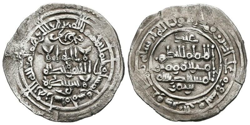 CALIFATO DE CORDOBA. Al-Hakam II al-Mustansir. Dirham. (Ar. 2,47g/22mm). 355H. M...