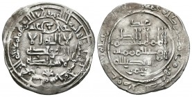 CALIFATO DE CORDOBA. Al-Hakam II al-Mustansir. Dirham. (Ar. 2,25g/23mm). 356H. Madinat al-Zahra. (Vives 455; Frochoso 356.47d). Citando a Abd al-Rahma...