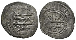 TAIFAS DEL CALIFATO. Munzir ibn al-Muqtadir. Dirham. (Ve. 3,75g/23mm). Daniya (Denia). 475H. (Vives 1326; Price 299a). Citando a Suleyman en I.A. Al-H...