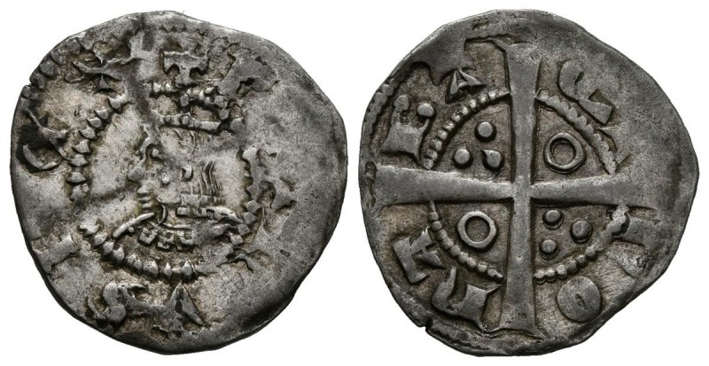 PEDRO IV (1336-1387). Dinero. (Ve. 1,01g/16mm). S/D. Barcelona. Corona de Aragón...