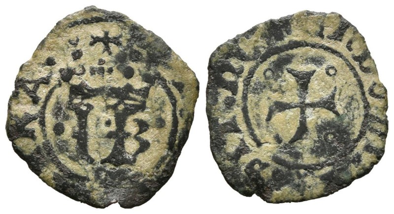 JUAN y CATALINA (1483-1512). 1 Cornado (Ae. 0,90g/16mm). Navarra. (Crusafont-293...