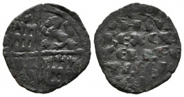 ALFONSO X (1252-1284). Dinero. (Ve. 0,86g/16mm). Marca de ceca Roseta en el primer cuadrante. (Bautista-365). MBC.