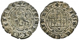 ENRIQUE III (1390-1406). Blanca. (Ve. 1,92g/24mm). Toledo. T bajo el castillo. (Bautista-770). MBC+.