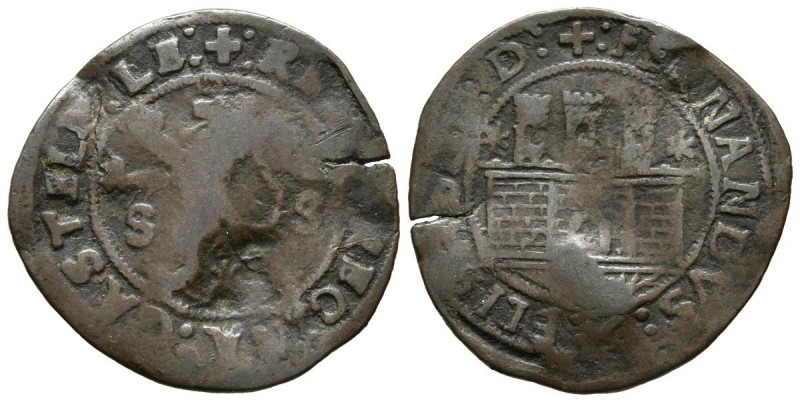 REYES CATOLICOS (1474-1504). 2 Maravedís (Ae. 3,16g/24mm). Sevilla. S/D. (Cal-20...