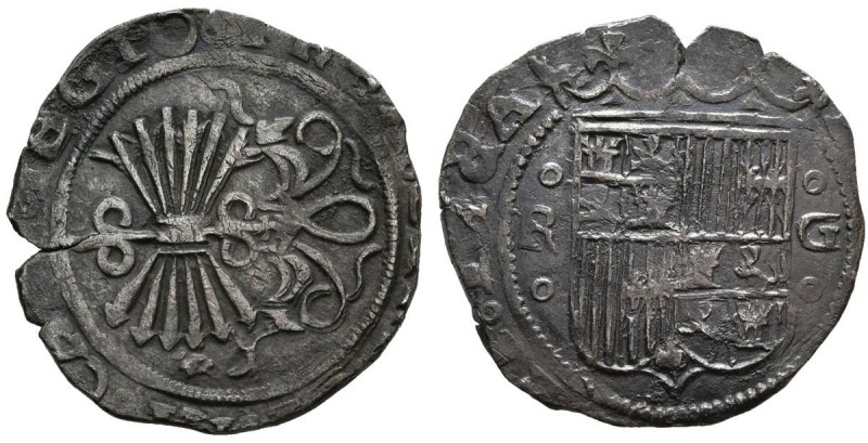 REYES CATOLICOS (1474-1504). 1 Real. (Ar. 3,35g/24mm). Granada. (Cal-2019-372). ...