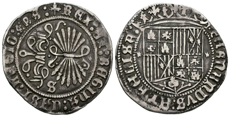 REYES CATOLICOS (1474-1504). 1 Real. (Ar. 3,28g/26mm). S/D. Sevilla. (Cal-2019-4...