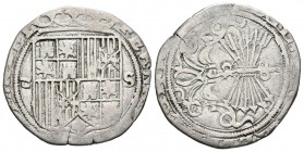 REYES CATOLICOS (1474-1505). 1 Real. (Ar. 3,09g/23mm). S/D. Sevilla. (Cal-2019-440). BC+.